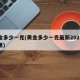 黄金多少一克(黄金多少一克最新2025年费用)